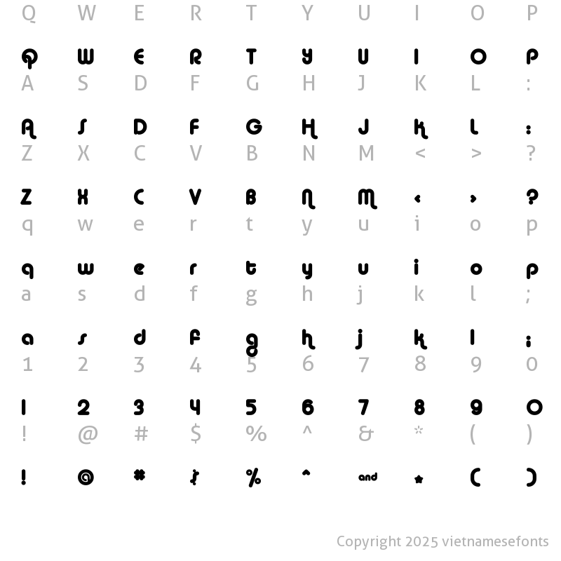 Character Map of UTM Alba Matter Regular