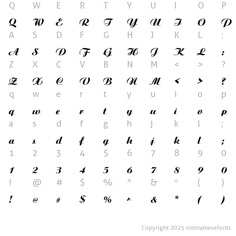 Character Map of UTM Aristote Regular