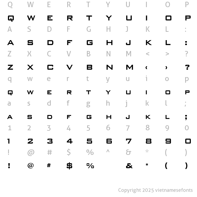 Character Map of UTM Banque Bold