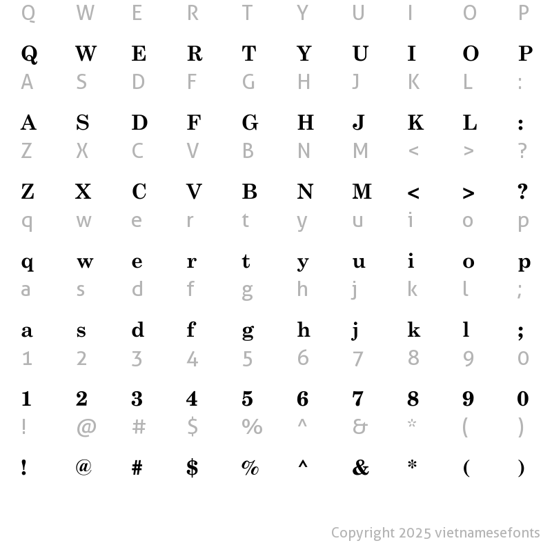 Character Map of UTM Centur Bold