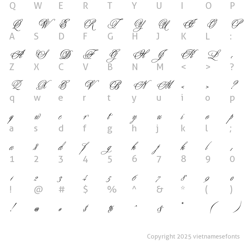 Character Map of UTM Yves KT Bold